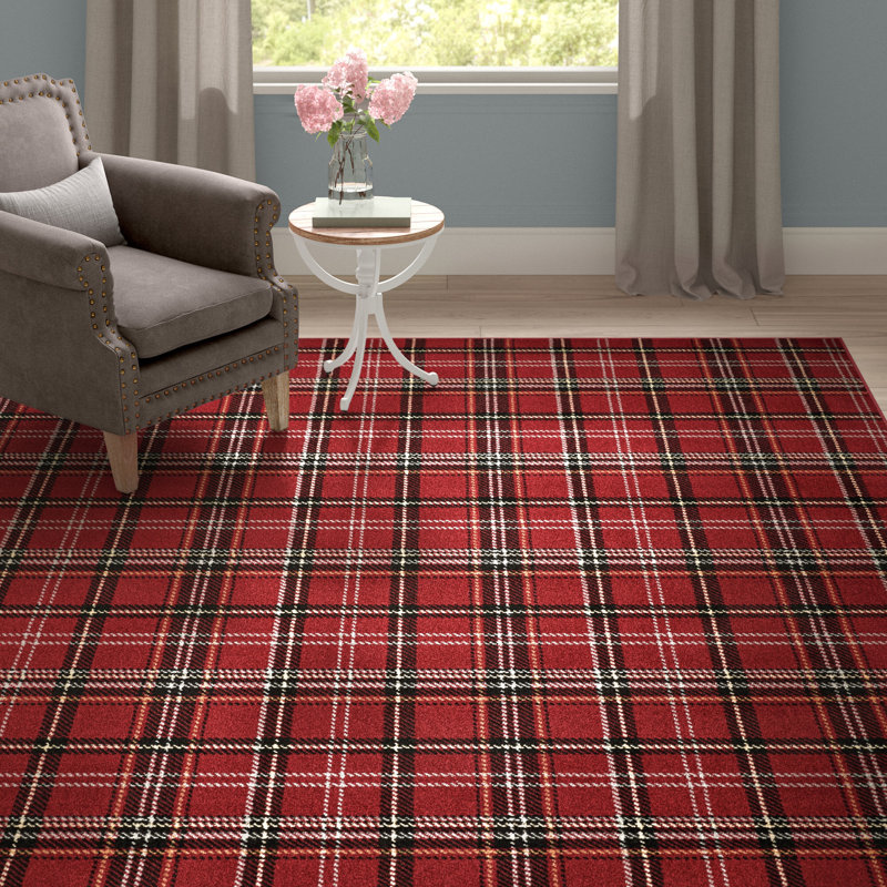 Willa Arlo Interiors Hankinson Performance Red/Black/White/Yellow Rug